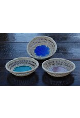 Trade roots 7" Round Crackle Dish, Cambodia