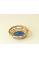 Trade roots 7" Round Crackle Dish, Cambodia