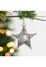Blue Starlight Candleholder Ornament, India