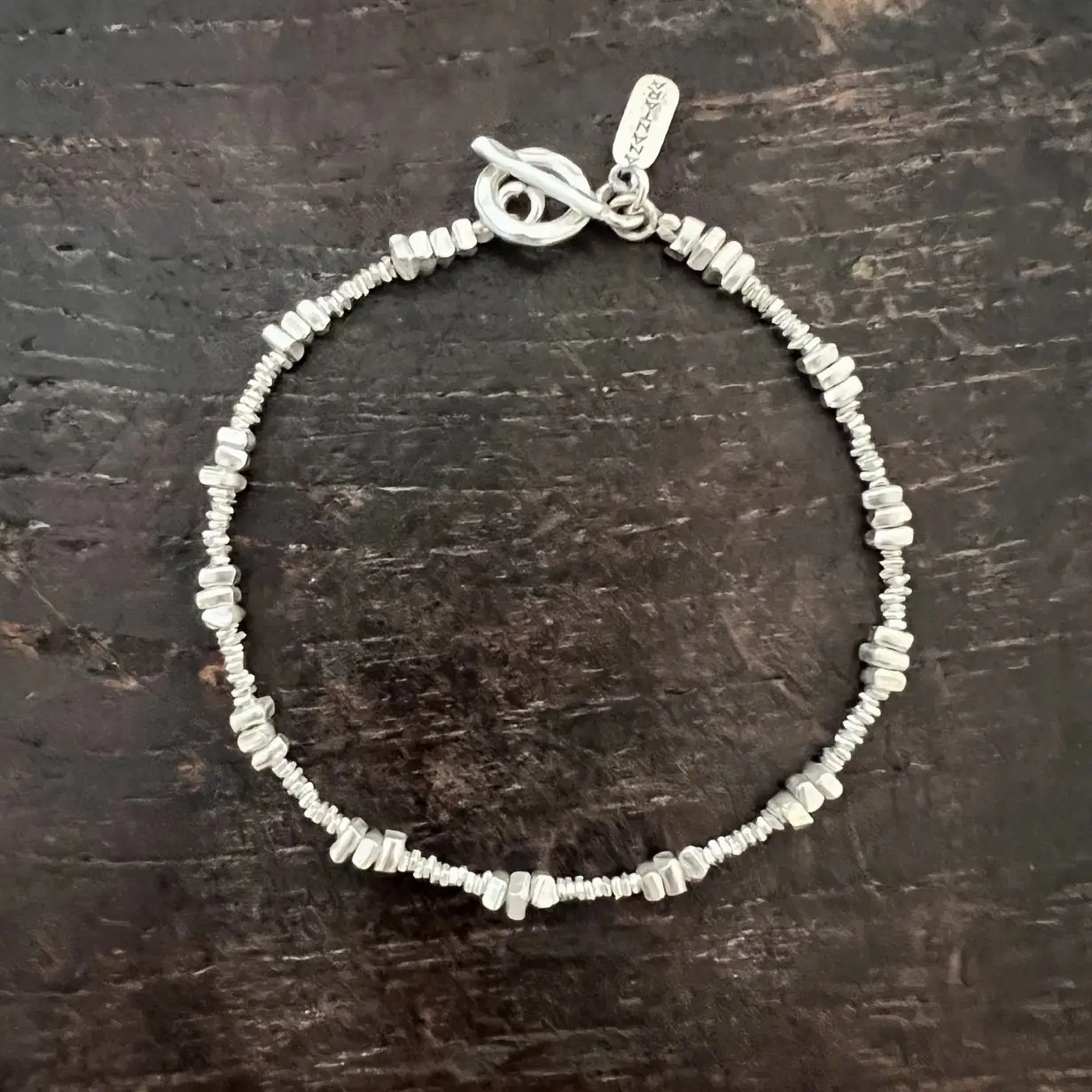 ［a-BL201] Karen Silver Bracelet 17cm Here and There Bracelet, Karen Silver, Thailand - Trade Roots