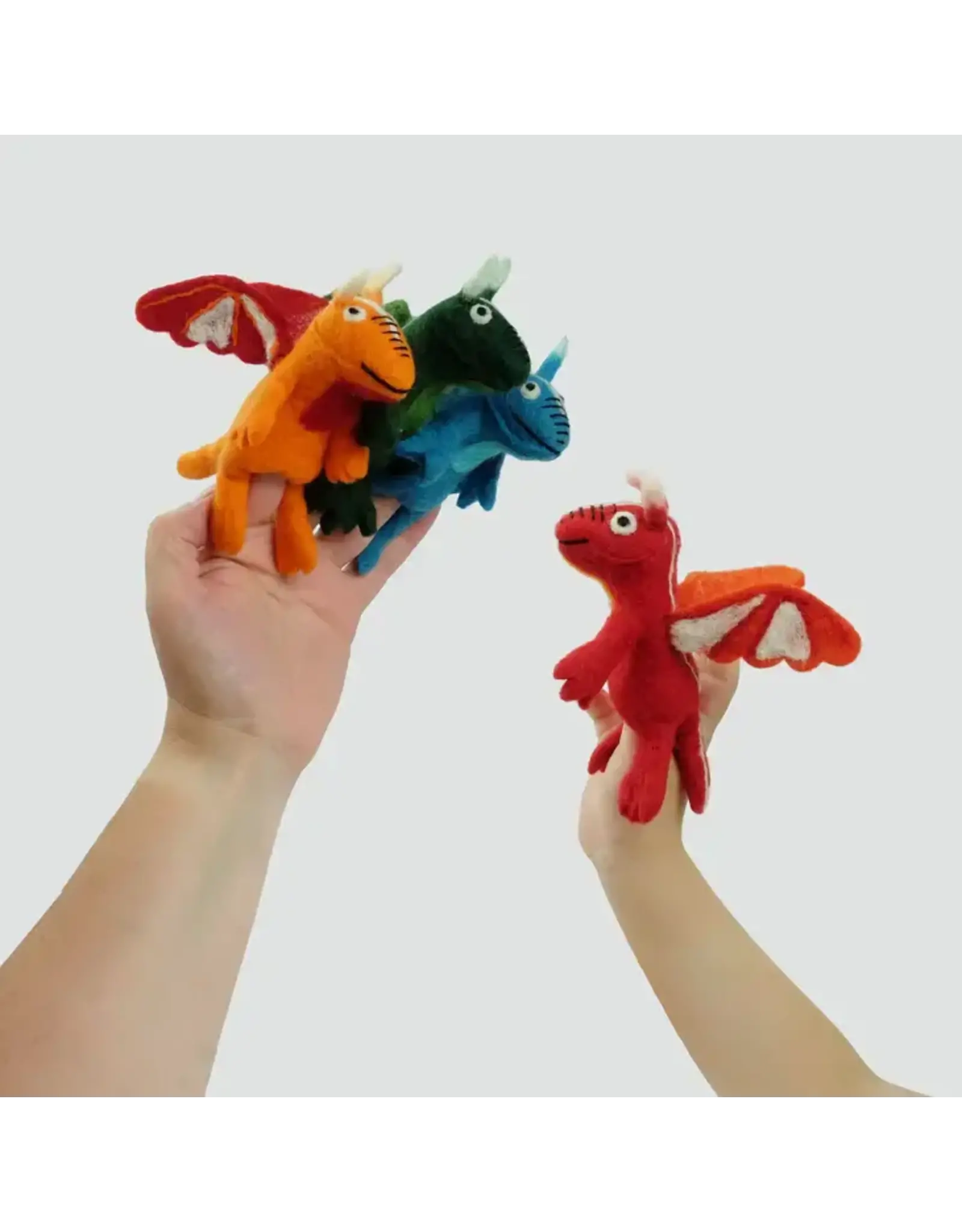 Trade roots Felt Finger Puppets, Wild Animals/Mythical, Nepal