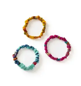 Priya Scrunchie Bracelet, Set of 3, India
