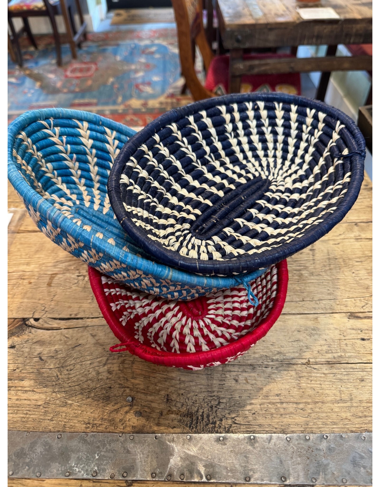 Oval Raffia Basket, Uganda
