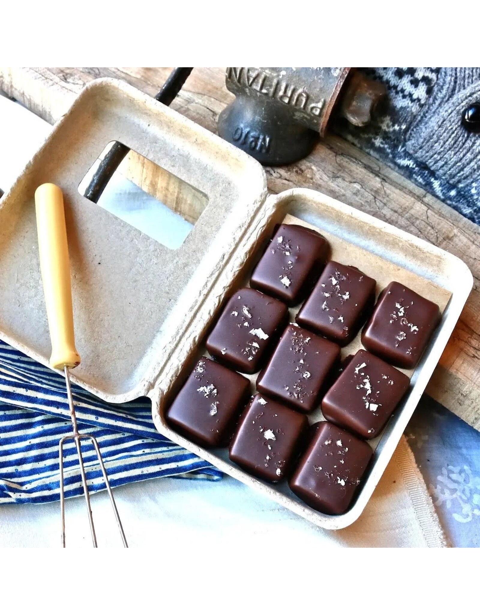 9 Piece Dark Chocolate Covered Salted Caramels