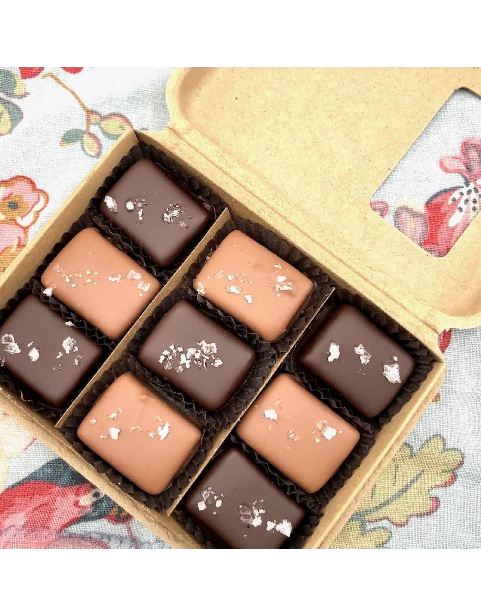 9 Piece Milk & Dark Chocolate Covered Salted Caramels, Mixed