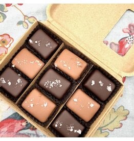 9 Piece Milk & Dark Chocolate Covered Salted Caramels, Mixed