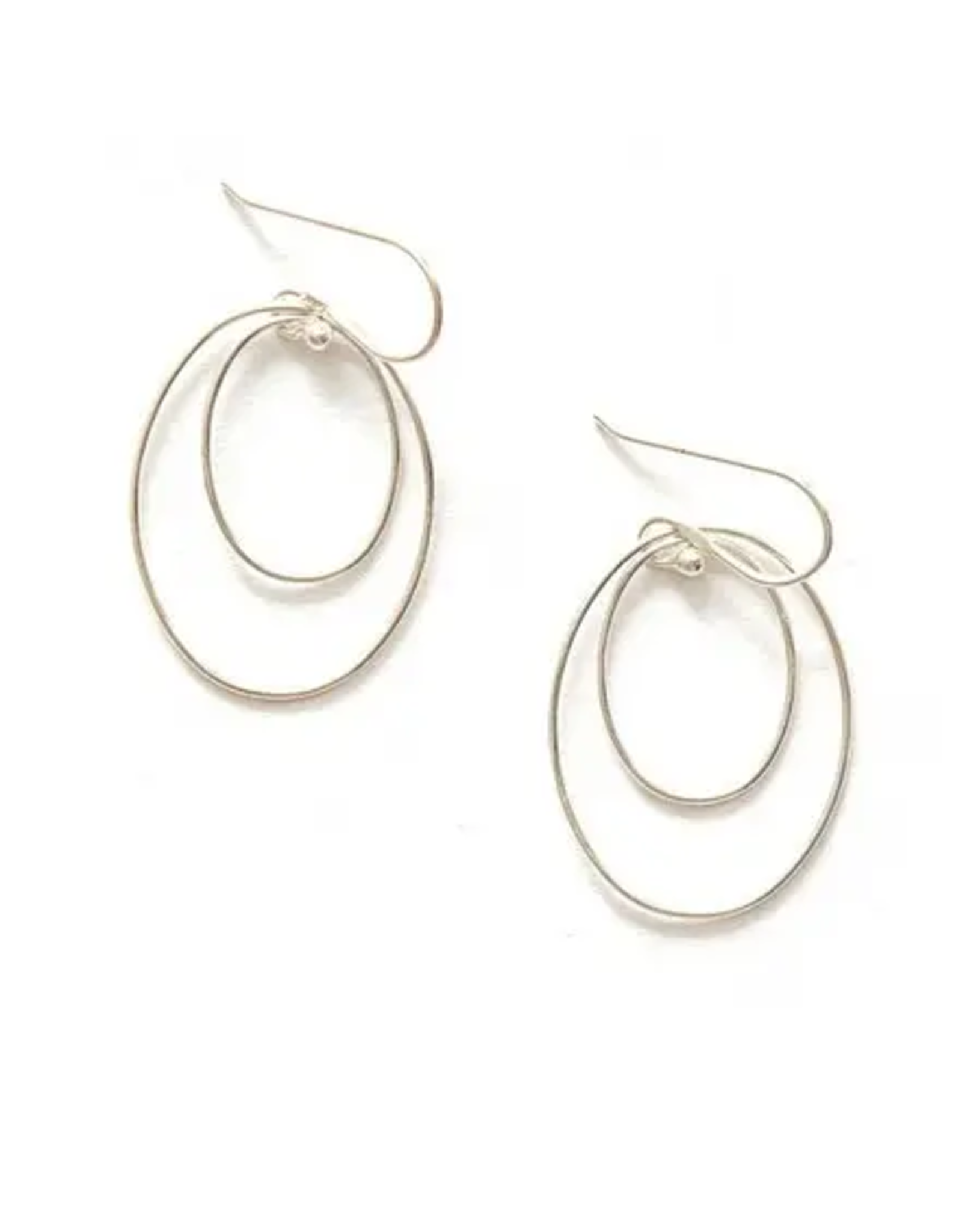 Oval Simplicity Sterling Earrings,  India