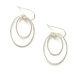 Oval Simplicity Sterling Earrings,  India