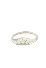 Sun  OR  Moon Sterling Ring,  Size 7, India