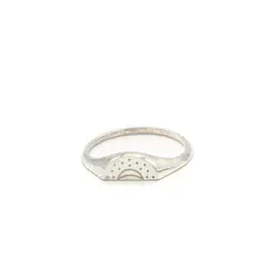 Sun  OR  Moon Sterling Ring,  Size 7, India