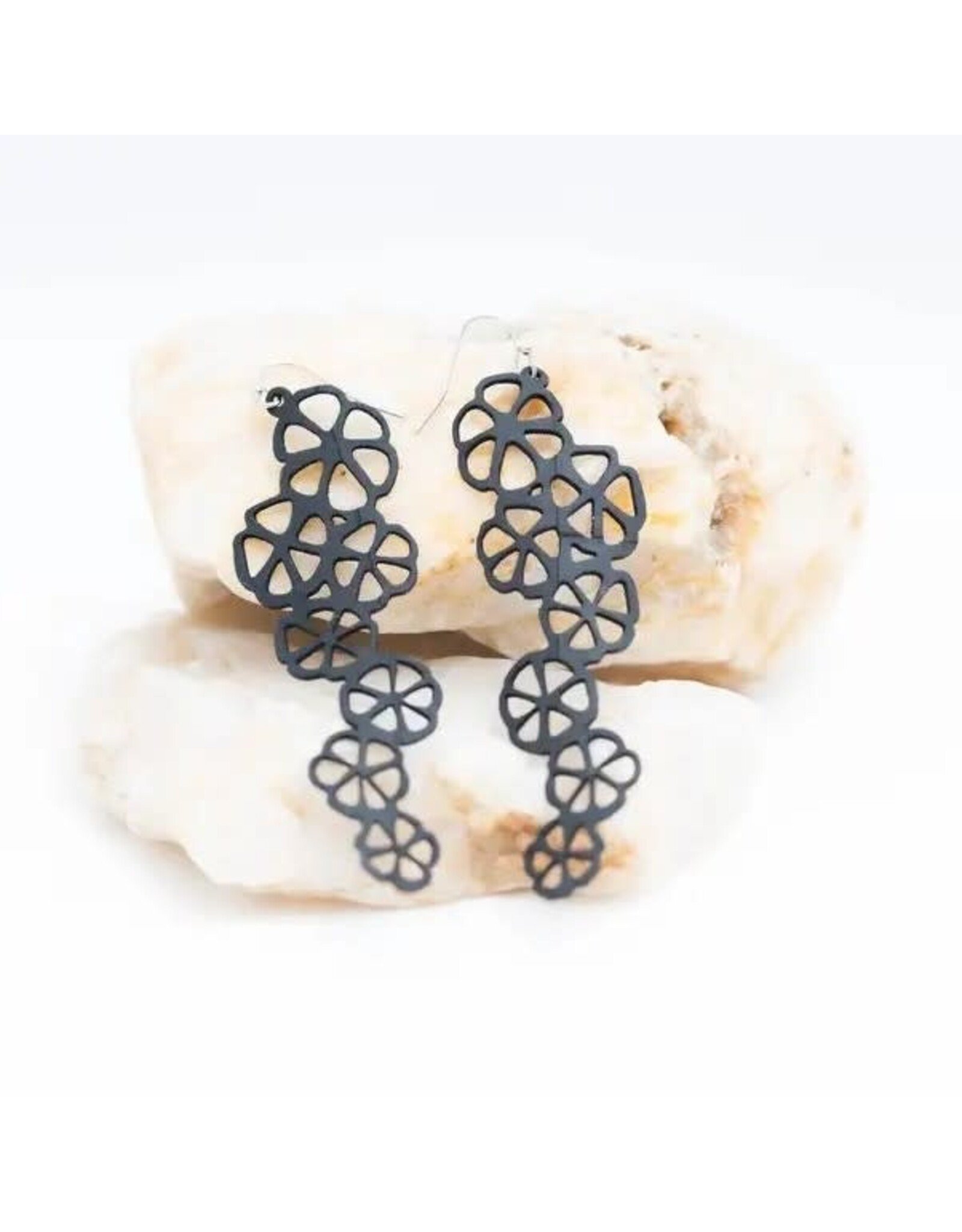 Citrus Inner Tube Rubber Earrings, USA. LARGE