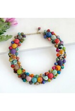 Kantha Traced Collar Necklace, India