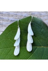 Triple Petal Earrings - Sterling Silver, Indonesia