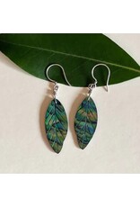 Abalone New Leaf Earrings - Sterling Silver, Indonesia