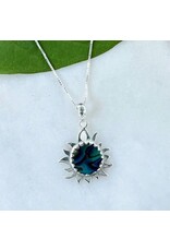 Abalone Sun Necklace - Sterling Silver, Indonesia