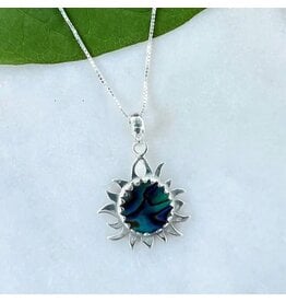 Abalone Sun Necklace - Sterling Silver, Indonesia