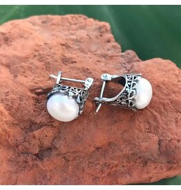 Kasih Pearl Earrings - Sterling Silver, Indonesia