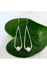Timeless Teardrop Pearl Earrings - Sterling Silver, Indonesia