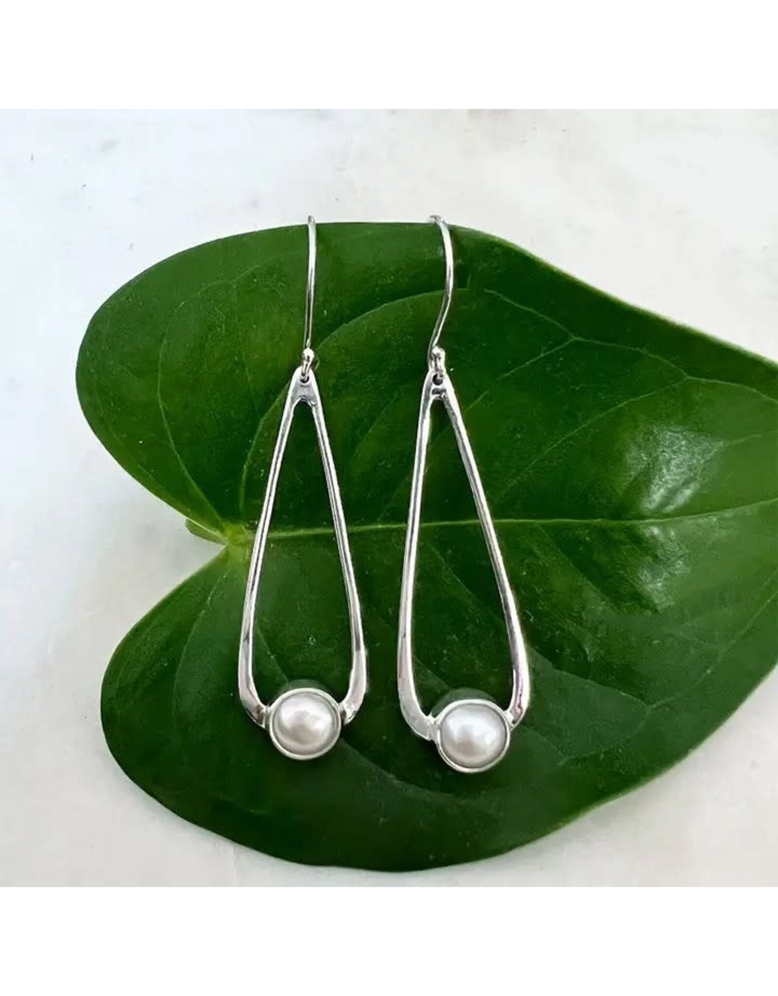 Timeless Teardrop Pearl Earrings - Sterling Silver, Indonesia