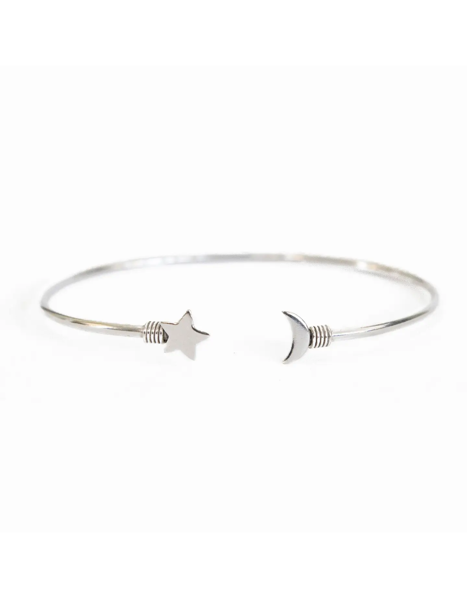 Star and Moon Thin Cuff Bracelet, India