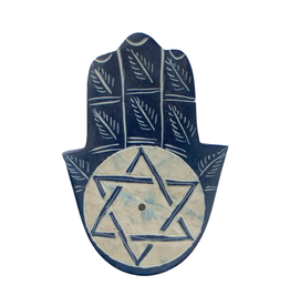 Handcarved Soapstone Star of David Incense Holder, India