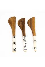 Trade roots Simple Batik Olive Wood Spreader, SOLD INDIVIDUALLY, Kenya