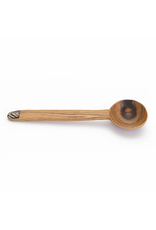 Olive Wood Coffee Scoop with Inlay Batik Bone Accent (1 Tablespoons),  Kenya