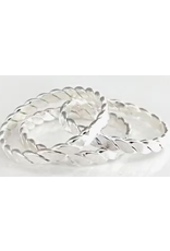 Trade roots Silver Braided Rings (In Copper and Gold too)