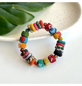 Kantha Spherical Motif Bracelet, India