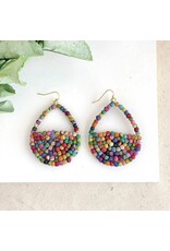 Kantha Milieu Filled Teardrop Earrings, India