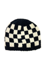 Checkered Knit Beanie