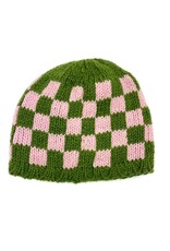Checkered Knit Beanie