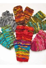 Trade roots Fingerless Gloves, Ribbed Wool with Fleece Lining