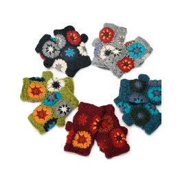 Crocheted Fingerless Gloves, Nepal