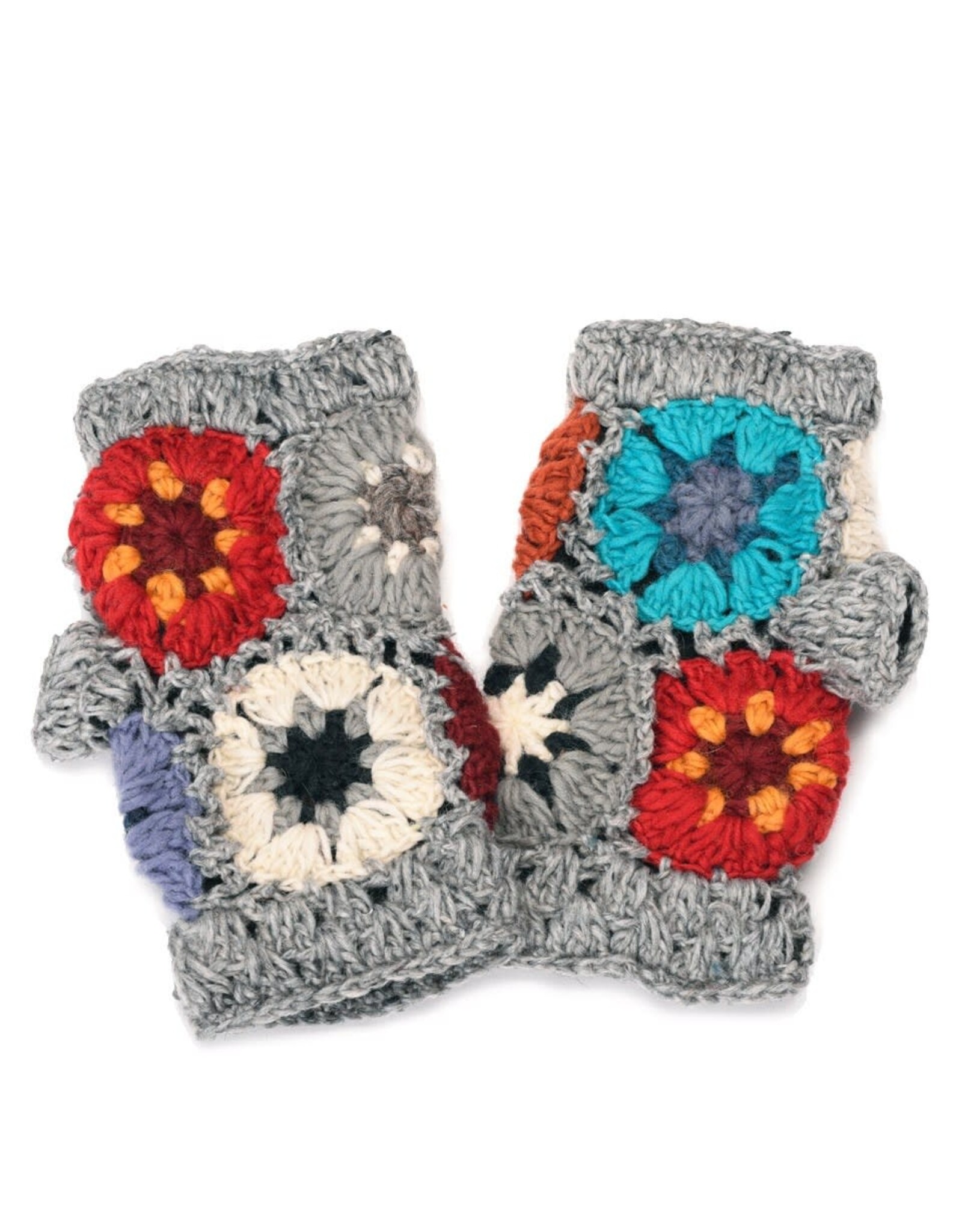 Crocheted Fingerless Gloves, Nepal
