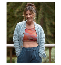 Mohair Cardigan, Blue, Nepal