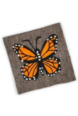 Butterfly Felt Trivet, Grey or Blue Nepal