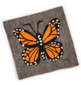 Butterfly Felt Trivet, Grey or Blue Nepal