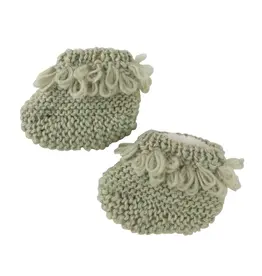 Little Fawn Knit Baby Booties - Light Green