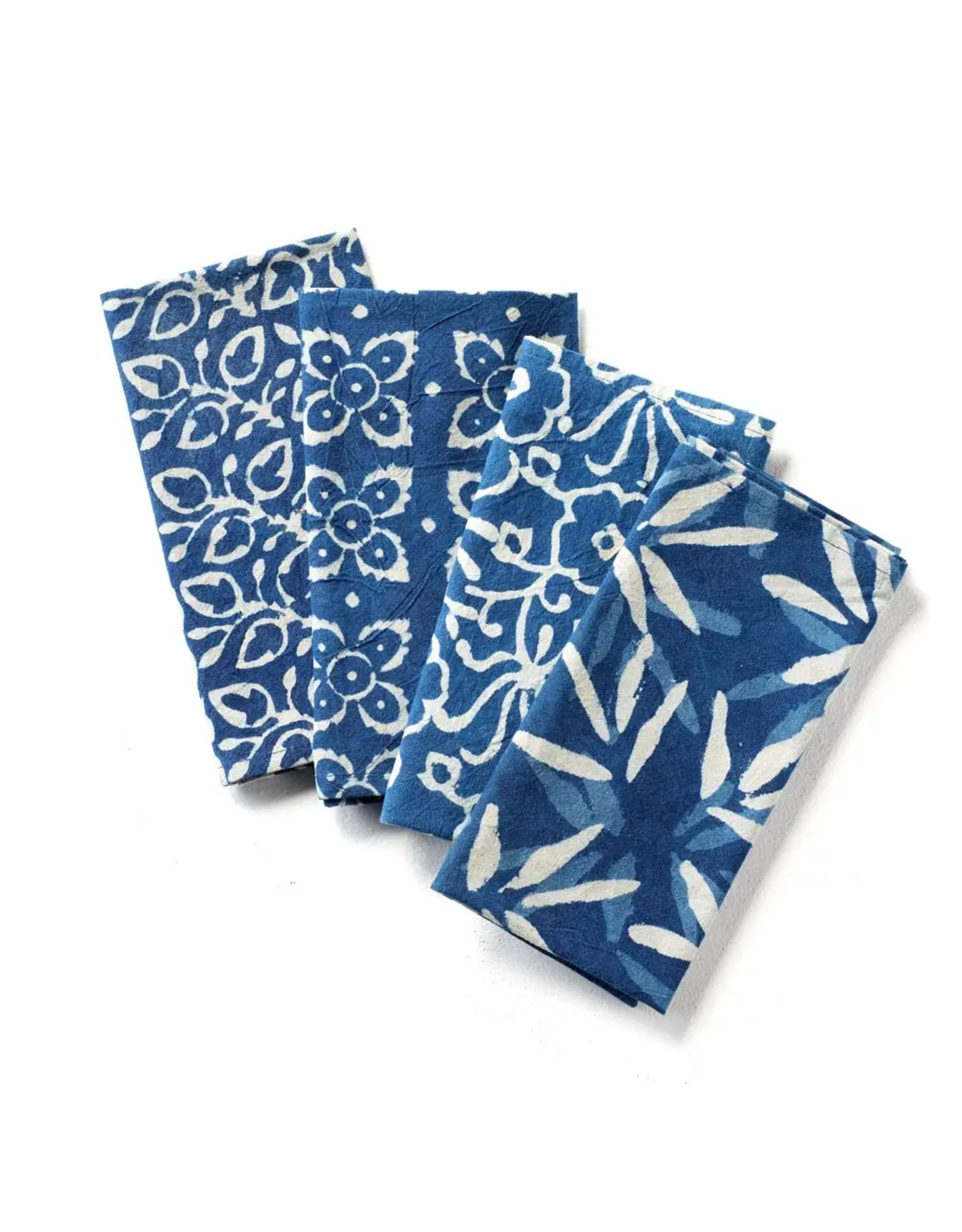 Trade roots Indigo Dabu Napkins - Set of 4, India