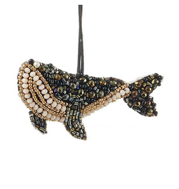 Beaded Whale Ornament, India