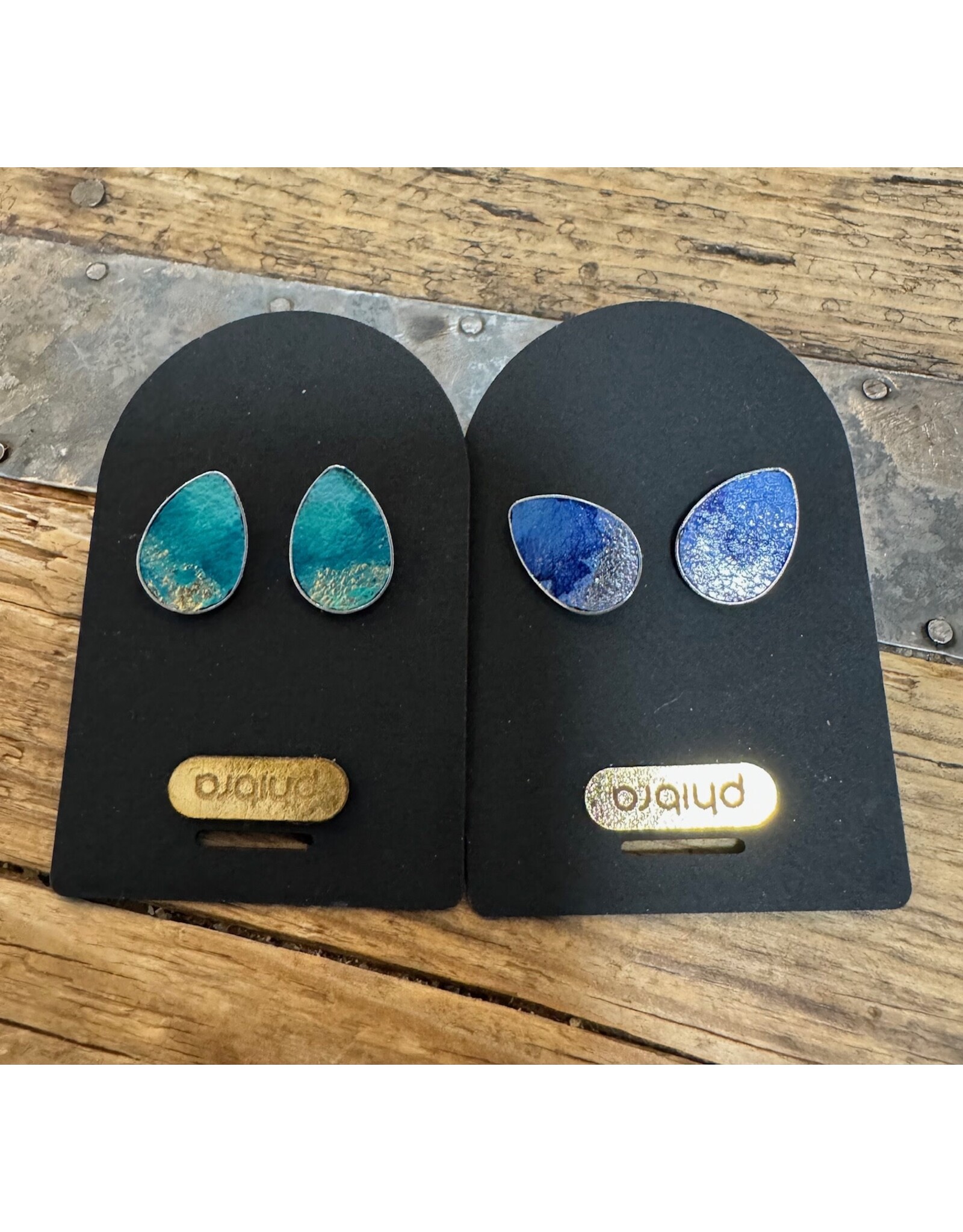 Cactus Leather Stud Earrings, Chile