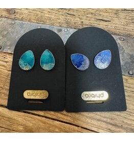 Cactus Leather Stud Earrings, Chile