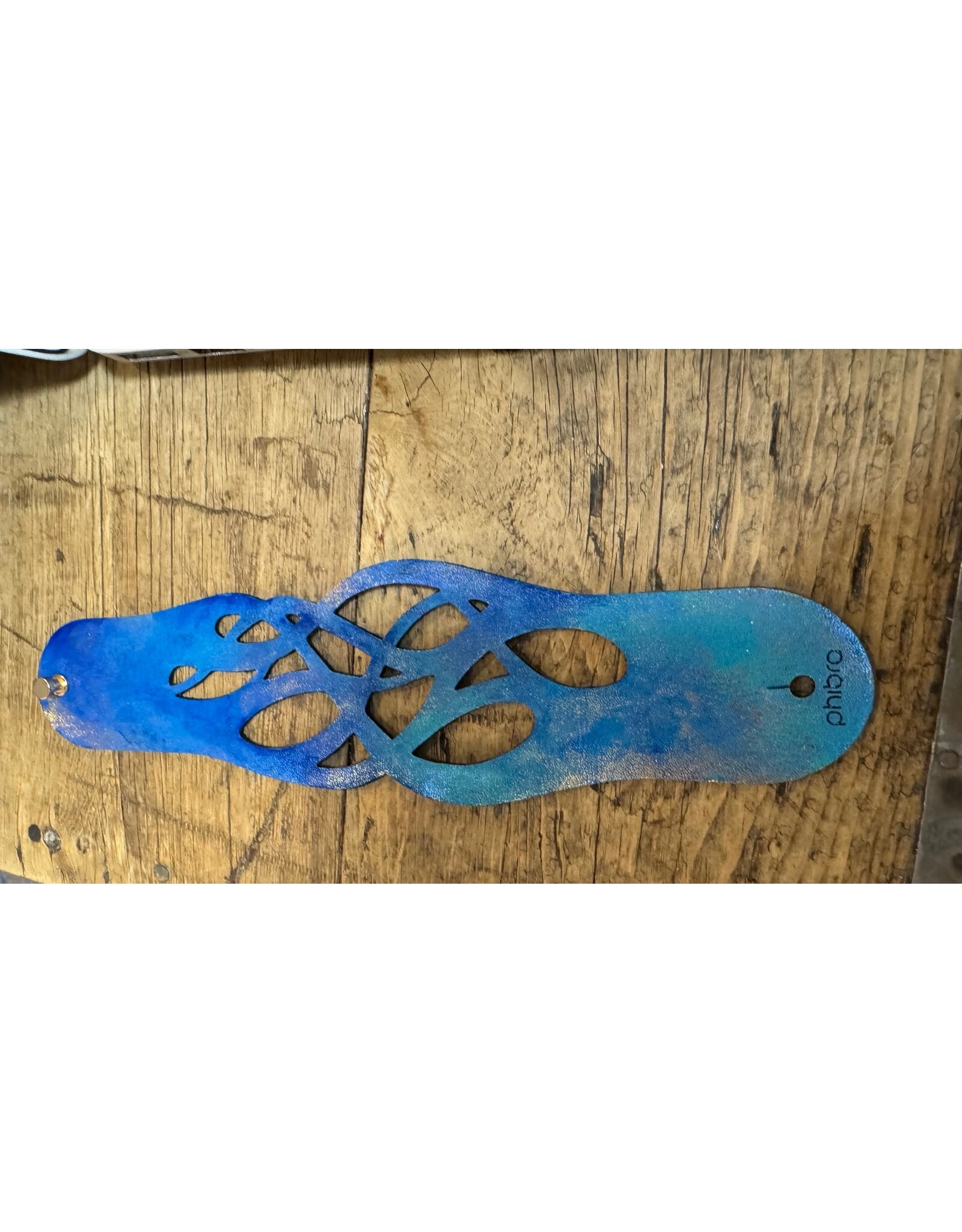 Nouveau Cutout Cactus Leather Bracelet, Chile