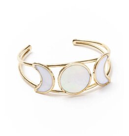 Moon Phase Cuff, Mother of Pearl, India