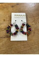Cantaloupe Seed Hoops  Earrings, Colombia