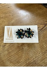 Cantaloupe Seed Stud Flower Earrings, Colombia