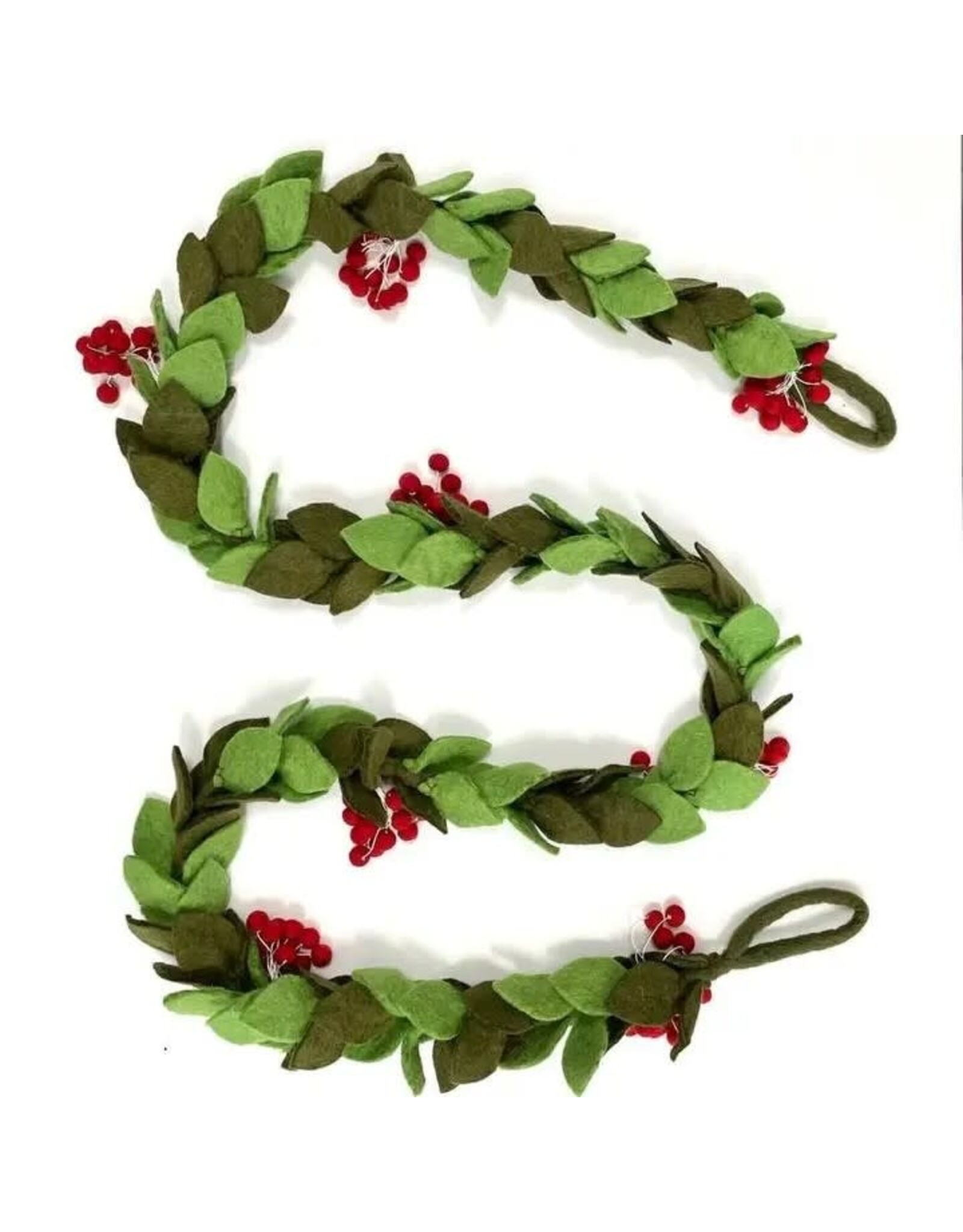 Felt Garland - Christmas Mistletoe, Nepal