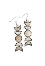 Moon Phase Capiz Earrings, Philippines