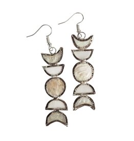 Moon Phase Capiz Earrings, Philippines